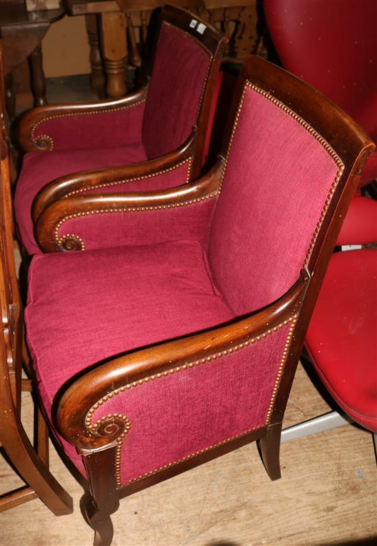 Pair of French  elbow chairs